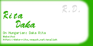 rita daka business card